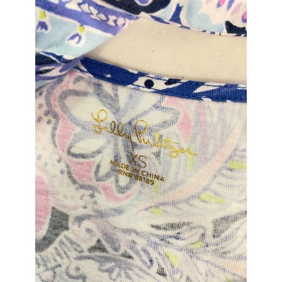 Lilly Pulitzer Bay Dress Blue Namaste in Jungle Size XS - Picture 7 of 8